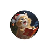 6 Pcs Car Air Fresheners Hanging Air Freshener Fragrance Scented Cards Car Aromatherapy Tablets Cute Cat Sing Christmas Carols Car Freshener Car Interior Mirror Pendant Gifts for Women Men