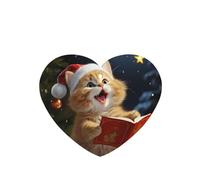 6 Pcs Car Air Fresheners Hanging Air Freshener Fragrance Scented Cards Car Aromatherapy Tablets Cute Cat Sing Christmas Carols Car Freshener Car Interior Mirror Pendant Gifts for Women Men
