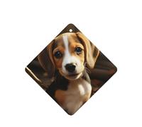 6 Pcs Car Air Fresheners Hanging Air Freshener Fragrance Scented Cards Car Aromatherapy Tablets Cute Beagle Car Interior Mirror Pendant Gifts for Women Men