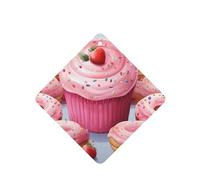 6 Pcs Car Air Fresheners Hanging Air Freshener Fragrance Scented Cards Car Aromatherapy Tablets Donut and Cupcake Car Interior Mirror Pendant Gifts for Women Men