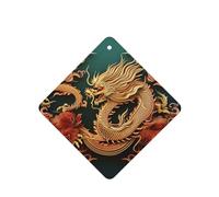 6 Pcs Car Air Fresheners Hanging Air Freshener Fragrance Scented Cards Car Aromatherapy Tablets Dragon chinese background Car Interior Mirror Pendant Gifts for Women Men