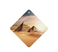 6 Pcs Car Air Fresheners Hanging Air Freshener Fragrance Scented Cards Car Aromatherapy Tablets Egyptian Pyramid in Desert Car Freshener Car Interior Mirror Pendant Gifts for Women Men