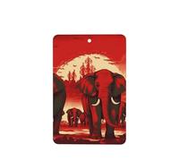6 Pcs Car Air Fresheners Hanging Air Freshener Fragrance Scented Cards Car Aromatherapy Tablets Elephants Red Car Freshener Car Interior Mirror Pendant Gifts for Women Men