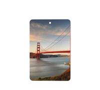 6 Pcs Car Air Fresheners Hanging Air Freshener Fragrance Scented Cards Car Aromatherapy Tablets Golden Gate Bridge Car Interior Mirror Pendant Gifts for Women Men