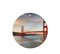 6 Pcs Car Air Fresheners Hanging Air Freshener Fragrance Scented Cards Car Aromatherapy Tablets Golden Gate Bridge Car Interior Mirror Pendant Gifts for Women Men