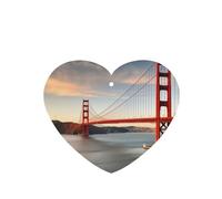 6 Pcs Car Air Fresheners Hanging Air Freshener Fragrance Scented Cards Car Aromatherapy Tablets Golden Gate Bridge Car Interior Mirror Pendant Gifts for Women Men