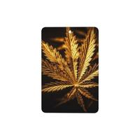 6 Pcs Car Air Fresheners Hanging Air Freshener Fragrance Scented Cards Car Aromatherapy Tablets Golden Cannabis Car Interior Mirror Pendant Gifts for Women Men