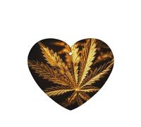 6 Pcs Car Air Fresheners Hanging Air Freshener Fragrance Scented Cards Car Aromatherapy Tablets Golden Cannabis Car Interior Mirror Pendant Gifts for Women Men