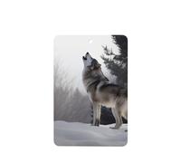 6 Pcs Car Air Fresheners Hanging Air Freshener Fragrance Scented Cards Car Aromatherapy Tablets howling wolf Car Freshener Car Interior Mirror Pendant Gifts for Women Men