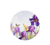 6 Pcs Car Air Fresheners Hanging Air Freshener Fragrance Scented Cards Car Aromatherapy Tablets Iris Flower Butterfly Car Interior Mirror Pendant Gifts for Women Men