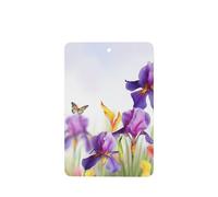 6 Pcs Car Air Fresheners Hanging Air Freshener Fragrance Scented Cards Car Aromatherapy Tablets Iris Flower Butterfly Car Interior Mirror Pendant Gifts for Women Men