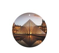 6 Pcs Car Air Fresheners Hanging Air Freshener Fragrance Scented Cards Car Aromatherapy Tablets Louvre Museum in Paris Car Freshener Car Interior Mirror Pendant Gifts for Women Men