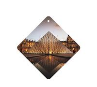 6 Pcs Car Air Fresheners Hanging Air Freshener Fragrance Scented Cards Car Aromatherapy Tablets Louvre Museum in Paris Car Interior Mirror Pendant Gifts for Women Men