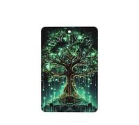 6 Pcs Car Air Fresheners Hanging Air Freshener Fragrance Scented Cards Car Aromatherapy Tablets Magical Green Tree Car Interior Mirror Pendant Gifts for Women Men