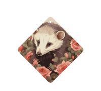 6 Pcs Car Air Fresheners Hanging Air Freshener Fragrance Scented Cards Car Aromatherapy Tablets Opossum and Roses Car Interior Mirror Pendant Gifts for Women Men