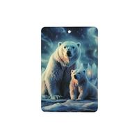 6 Pcs Car Air Fresheners Hanging Air Freshener Fragrance Scented Cards Car Aromatherapy Tablets Polar Bears Northern Lights Car Freshener Car Interior Mirror Pendant Gifts for Women Men