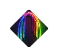 6 Pcs Car Air Fresheners Hanging Air Freshener Fragrance Scented Cards Car Aromatherapy Tablets Rainbow Neon Car Freshener Car Interior Mirror Pendant Gifts for Women Men