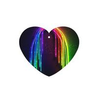 6 Pcs Car Air Fresheners Hanging Air Freshener Fragrance Scented Cards Car Aromatherapy Tablets Rainbow Neon Car Freshener Car Interior Mirror Pendant Gifts for Women Men