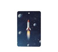6 Pcs Car Air Fresheners Hanging Air Freshener Fragrance Scented Cards Car Aromatherapy Tablets Rocket in Space Car Freshener Car Interior Mirror Pendant Gifts for Women Men