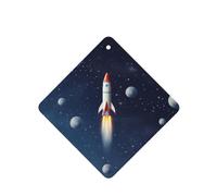 6 Pcs Car Air Fresheners Hanging Air Freshener Fragrance Scented Cards Car Aromatherapy Tablets Rocket in Space Car Freshener Car Interior Mirror Pendant