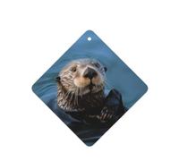 6 Pcs Car Air Fresheners Hanging Air Freshener Fragrance Scented Cards Car Aromatherapy Tablets Sea Otter Car Freshener Car Interior Mirror Pendant Gifts for Women Men