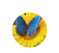 6 Pcs Car Air Fresheners Hanging Air Freshener Fragrance Scented Cards Car Aromatherapy Tablets Sunflower Blue Butterfly Car Freshener Car Interior Mirror Pendant Gifts for Women Men