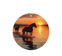 6 Pcs Car Air Fresheners Hanging Air Freshener Fragrance Scented Cards Car Aromatherapy Tablets Sunsets Lake Horses Car Freshener Car Interior Mirror Pendant Gifts for Women Men