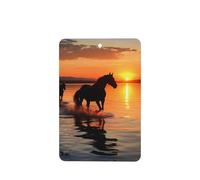 6 Pcs Car Air Fresheners Hanging Air Freshener Fragrance Scented Cards Car Aromatherapy Tablets Sunsets Lake Horses Car Freshener Car Interior Mirror Pendant Gifts for Women Men