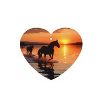6 Pcs Car Air Fresheners Hanging Air Freshener Fragrance Scented Cards Car Aromatherapy Tablets Sunsets Lake Horses Car Freshener Car Interior Mirror Pendant Gifts for Women Men