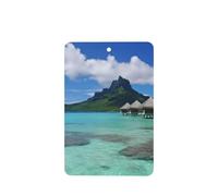 6 Pcs Car Air Fresheners Hanging Air Freshener Fragrance Scented Cards Car Aromatherapy Tablets Tahiti Beach Car Freshener Car Interior Mirror Pendant Gifts for Women Men