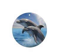 6 Pcs Car Air Fresheners Hanging Air Freshener Fragrance Scented Cards Car Aromatherapy Tablets Two Dolphins Car Freshener Car Interior Mirror Pendant Gifts for Women Men