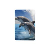 6 Pcs Car Air Fresheners Hanging Air Freshener Fragrance Scented Cards Car Aromatherapy Tablets Two Dolphins Car Freshener Car Interior Mirror Pendant Gifts for Women Men
