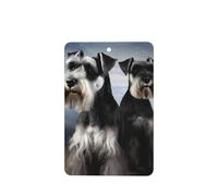 6 Pcs Car Air Fresheners Hanging Fragrance Scented Cards Car Aromatherapy Tablets Animal schnauzer dog Car Interior Mirror Pendant Gifts for Women Men
