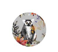 6 Pcs Car Air Fresheners Hanging Fragrance Scented Cards Car Aromatherapy Tablets Animals Lemur Flowers Pattern Car Interior Mirror Pendant Gifts for Women Men
