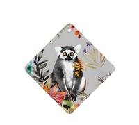 6 Pcs Car Air Fresheners Hanging Fragrance Scented Cards Car Aromatherapy Tablets Animals Lemur Flowers Pattern Car Interior Mirror Pendant Gifts for Women Men