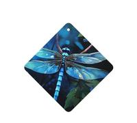6 Pcs Car Air Fresheners Hanging Fragrance Scented Cards Car Aromatherapy Tablets Art Blue Dragonfly Auto Interior Mirror Pendant Gifts for Women Men