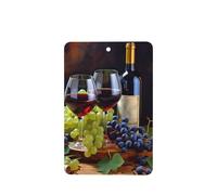 6 Pcs Car Air Fresheners Hanging Fragrance Scented Cards Car Aromatherapy Tablets Art Red Wine Galsses & Grapes Car Interior Mirror Pendant Gifts for Women Men