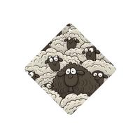 6 Pcs Car Air Fresheners Hanging Fragrance Scented Cards Car Aromatherapy Tablets Cartoon Black White Sheep Car Interior Mirror Pendant Gifts for Women Men