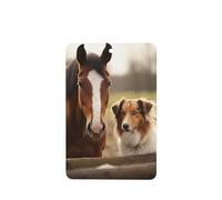 6 Pcs Car Air Fresheners Hanging Fragrance Scented Cards Car Aromatherapy Tablets Collie Dog and Horse Together Auto Interior Mirror Pendant Gifts for Women Men