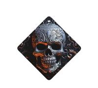 6 Pcs Car Air Fresheners Hanging Fragrance Scented Cards Car Aromatherapy Tablets Cool Skull Graphics Auto Interior Mirror Pendant Gifts for Women Men