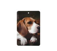 6 Pcs Car Air Fresheners Hanging Fragrance Scented Cards Car Aromatherapy Tablets Cute Beagle Auto Interior Mirror Pendant Gifts for Women Men