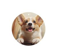 6 Pcs Car Air Fresheners Hanging Fragrance Scented Cards Car Aromatherapy Tablets Cute Corgi Car Interior Mirror Pendant Gifts for Women Men