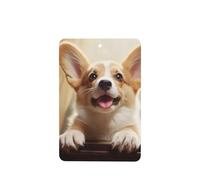 6 Pcs Car Air Fresheners Hanging Fragrance Scented Cards Car Aromatherapy Tablets Cute Corgi Car Interior Mirror Pendant Gifts for Women Men