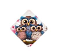 6 Pcs Car Air Fresheners Hanging Fragrance Scented Cards Car Aromatherapy Tablets Cute Owls Car Interior Mirror Pendant Gifts for Women Men