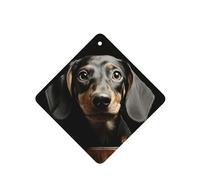 6 Pcs Car Air Fresheners Hanging Fragrance Scented Cards Car Aromatherapy Tablets Cute Pad Dachshund Auto Interior Mirror Pendant Gifts for Women Men