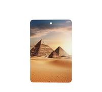 6 Pcs Car Air Fresheners Hanging Fragrance Scented Cards Car Aromatherapy Tablets Egyptian Pyramid in Desert Car Interior Mirror Pendant Gifts for Women Men