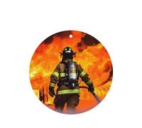6 Pcs Car Air Fresheners Hanging Fragrance Scented Cards Car Aromatherapy Tablets Firefighter Fireman Flame Auto Interior Mirror Pendant Gifts for Women Men