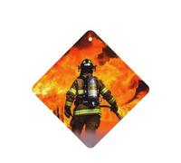 6 Pcs Car Air Fresheners Hanging Fragrance Scented Cards Car Aromatherapy Tablets Firefighter Fireman Flame Auto Interior Mirror Pendant Gifts for Women Men
