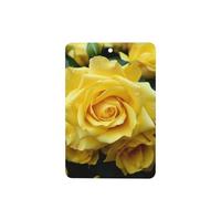 6 Pcs Car Air Fresheners Hanging Fragrance Scented Cards Car Aromatherapy Tablets Graceful Yellow Rose Flower Auto Interior Mirror Pendant Gifts for Women Men