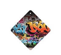 6 Pcs Car Air Fresheners Hanging Fragrance Scented Cards Car Aromatherapy Tablets Graffiti Hip Hop Car Interior Mirror Pendant Gifts for Women Men